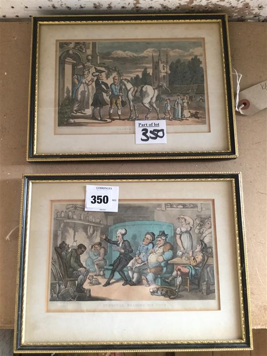 6 Rowlandson coloured prints(-)